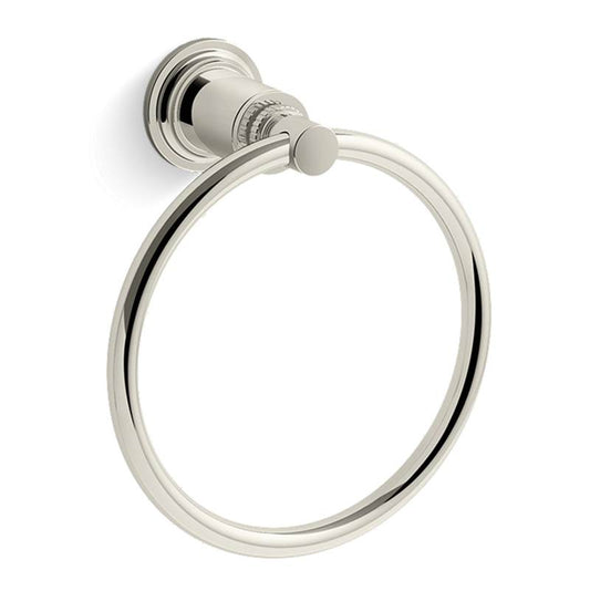 KALLISTA Central Park West P31422-00-SN Central Park West Towel Ring - Polished Nickel