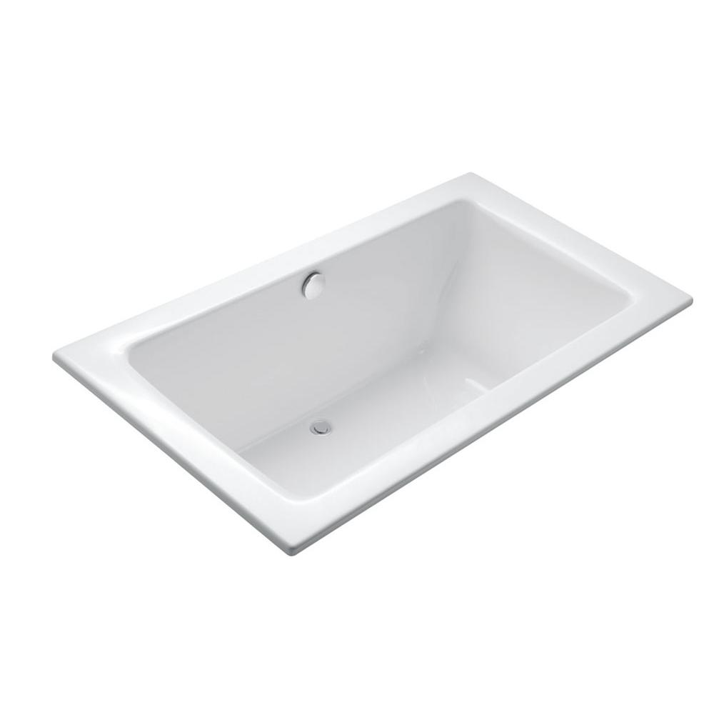 KALLISTA Perfect P50045-00-0 Perfect Large Rectangular Drop-In Bath - Stucco White