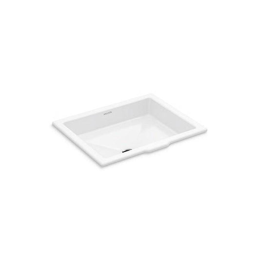 KALLISTA P74235-WO-0 Perfect Um Sink, Centric Rectangle - Stucco White