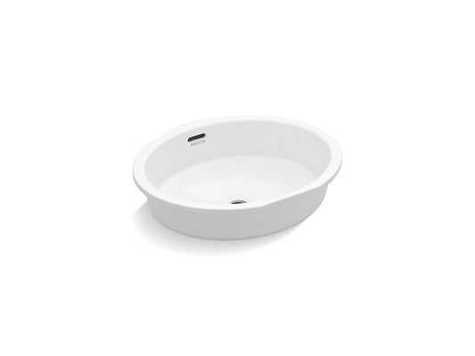 Kallista P74232-WO-0 Perfect Under-mount Sink W/ Overflow, Centric Oval, Glazed