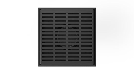 INFINITY DRAIN LN5-2 BK LND 5 5"x5" LN5 Slotted Pattern Strainer-2" Throat in Matte Black