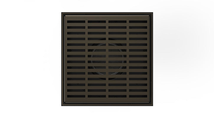 INFINITY DRAIN LN5-2 ORB LND 5 5"x5" LN5 Slotted Pattern Strainer-2" Throat in Oil Rubbed Bronze