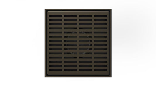 INFINITY DRAIN LN5-2 ORB LND 5 5"x5" LN5 Slotted Pattern Strainer-2" Throat in Oil Rubbed Bronze