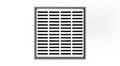 INFINITY DRAIN LN5-2 PS LND 5 5"x5" LN5 Slotted Pattern Strainer-2" Throat in Polished Stainless Steel