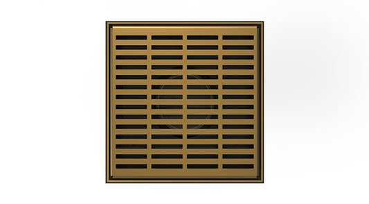 INFINITY DRAIN LN5-2 SB LND 5 5"x5" LN5 Slotted Pattern Strainer-2" Throat in Satin Bronze