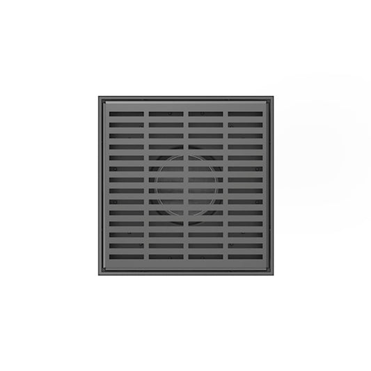 INFINITY DRAIN LND5-2A GM LND 5 5" x 5" LND 5 Slotted Pattern Complete Kit in Gunmetal with ABS Drain Body, 2" Outlet
