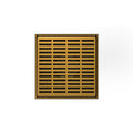 INFINITY DRAIN LND5-2H PB LND 5 5" x 5" LND 5 Slotted Pattern Complete Kit in Polished Brass with Cast Iron Drain Body for Hot Mop, 2" No Hub Outlet