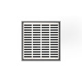 INFINITY DRAIN LND5-2H PS LND 5 5" x 5" LND 5 Slotted Pattern Complete Kit in Polished Stainless with Cast Iron Drain Body for Hot Mop, 2" No Hub Outlet