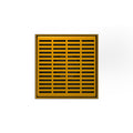 INFINITY DRAIN LND5-2P PG LND 5 5" x 5" LND 5 Slotted Pattern Complete Kit in Polished Gold with PVC Drain Body, 2" Outlet