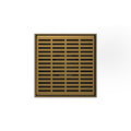 INFINITY DRAIN LND5 BA SB LND 5 5" x 5" LND 5 Slotted Pattern Complete Kit in Satin Bronze with ABS Bonded Flange, 2", 3" and 4" Outlet