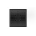 INFINITY DRAIN LND5 BP BK LND 5 5" x 5" LND 5 Slotted Pattern Complete Kit in Matte Black with PVC Bonded Flange, 2", 3" and 4" Outlet