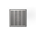 INFINITY DRAIN LND5 BS SS LND 5 5" x 5" LND 5 Slotted Pattern Complete Kit in Satin Stainless with Stainless Steel Bonded Flange, 2" No Hub Outlet