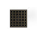 INFINITY DRAIN LQ5-2 ORB LQD 5 5"x5" LQ5 Squares Pattern Strainer-2" Throat in Oil Rubbed Bronze