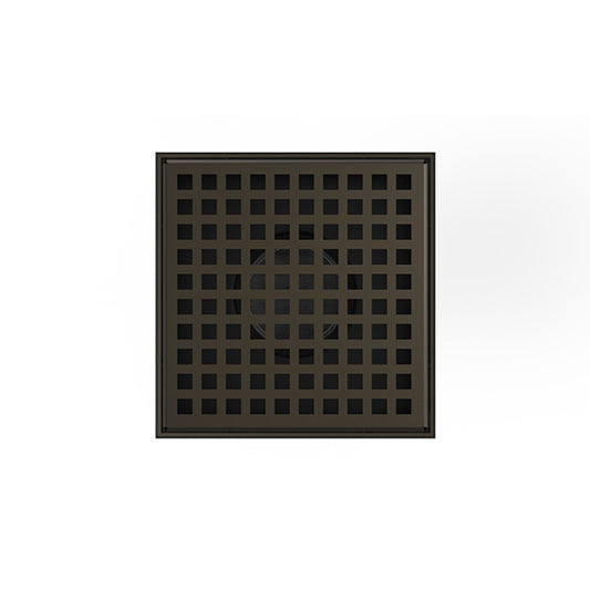 INFINITY DRAIN LQD5-2A ORB LQD 5 5" x 5" LQD 5 Squares Pattern Complete Kit in Oil Rubbed Bronze with ABS Drain Body, 2" Outlet