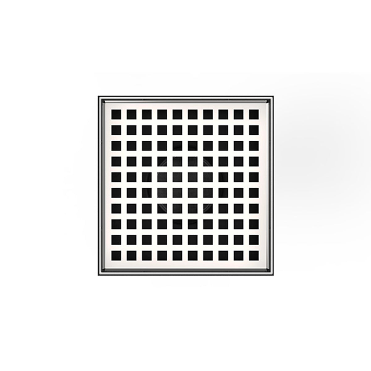 INFINITY DRAIN LQD5-2H PS LQD 5 5" x 5" LQD 5 Squares Pattern Complete Kit in Polished Stainless with Cast Iron Drain Body for Hot Mop, 2" No Hub Outlet