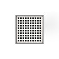 INFINITY DRAIN LQD5-2I PS LQD 5 5" x 5" LQD 5 Squares Pattern Complete Kit in Polished Stainless with Cast Iron Drain Body, 2" Outlet