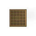 INFINITY DRAIN LQD5 BA SB LQD 5 5" x 5" LQD 5 Squares Pattern Complete Kit in Satin Bronze with ABS Bonded Flange, 2", 3" and 4" Outlet