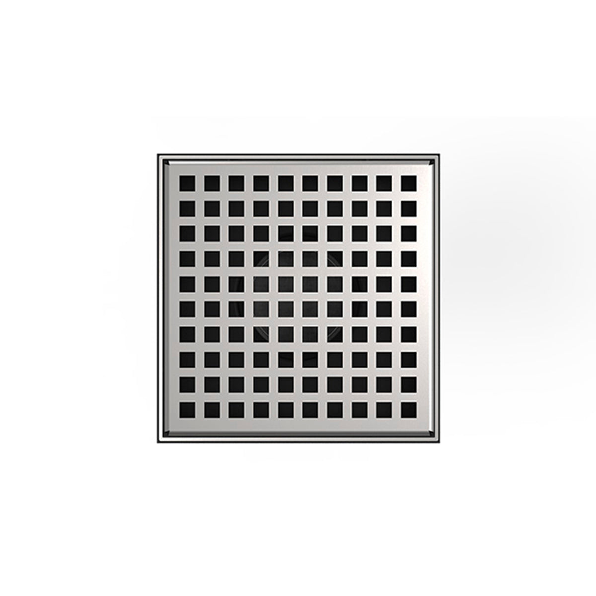 INFINITY DRAIN LQD5 BP SS LQD 5 5" x 5" LQD 5 Squares Pattern Complete Kit in Satin Stainless with PVC Bonded Flange, 2", 3" and 4" Outlet