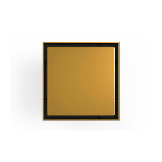 INFINITY DRAIN LS5-2 PB LSD 5 5"x5" LS5 Solid Style Strainer-2" Throat in Polished Brass