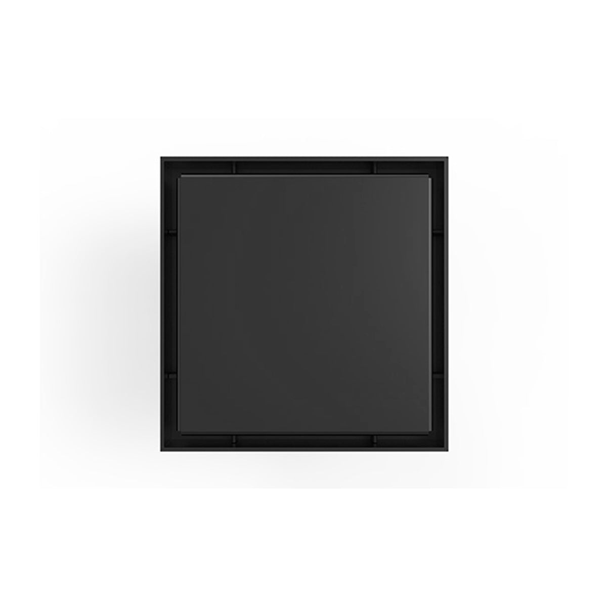 INFINITY DRAIN LSD5-2I BK LSD 5 5" x 5" LSD 5 Solid Style Complete Kit in Matte Black with Cast Iron Drain Body, 2" Outlet