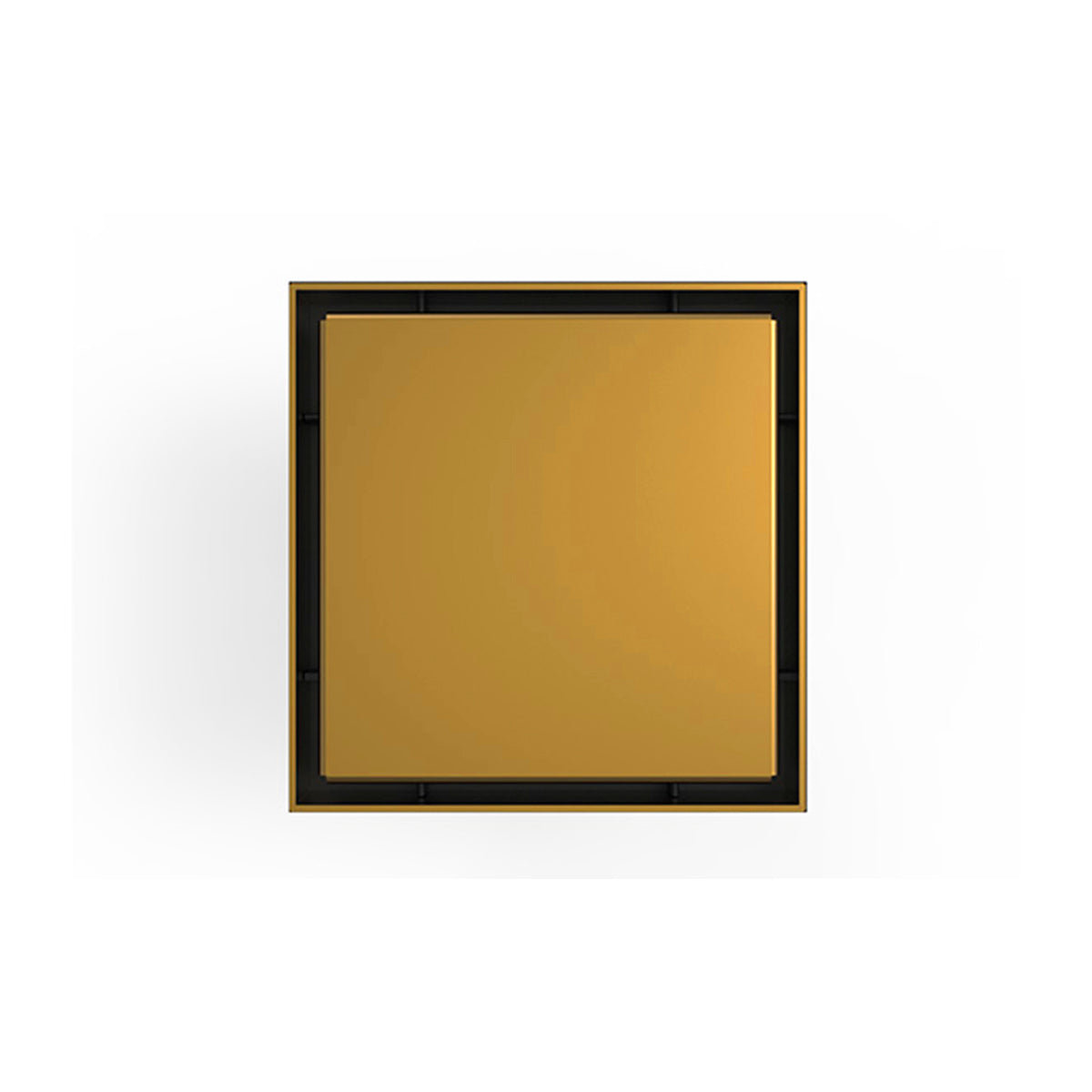 INFINITY DRAIN LSD5-2I PB LSD 5 5" x 5" LSD 5 Solid Style Complete Kit in Polished Brass with Cast Iron Drain Body, 2" Outlet