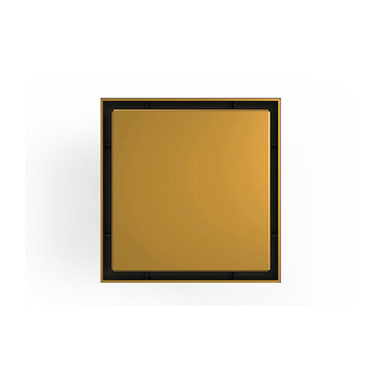 INFINITY DRAIN LSD5 BS PB LSD 5 5" x 5" LSD 5 Solid Style Complete Kit in Polished Brass with Stainless Steel Bonded Flange, 2" No Hub Outlet