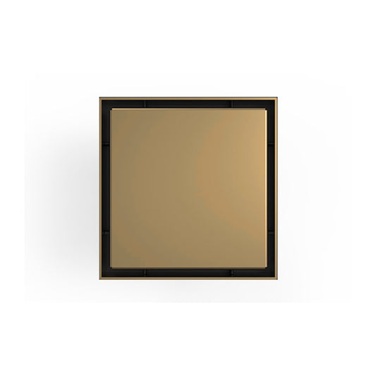 INFINITY DRAIN LSD5 BS SC LSD 5 5" x 5" LSD 5 Solid Style Complete Kit in Satin Champagne with Stainless Steel Bonded Flange, 2" No Hub Outlet