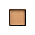 INFINITY DRAIN LT4-2 SC LTD 4 4"x4" LT4 Tile Drain Strainer-2" Throat in Satin Champagne