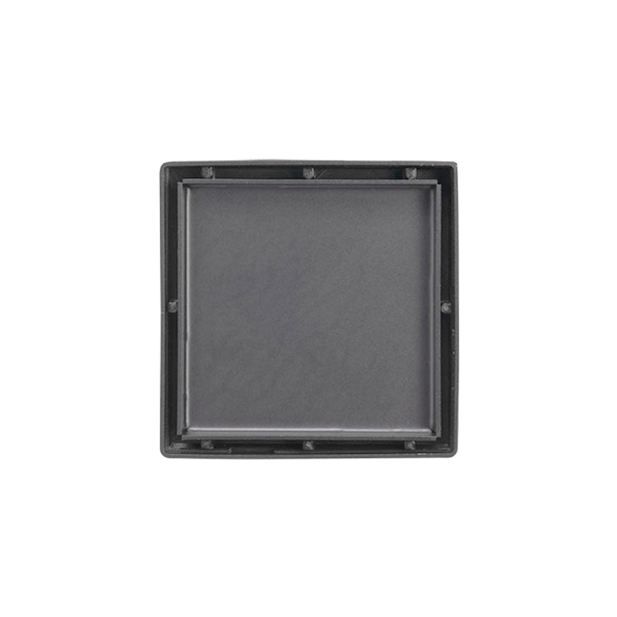 INFINITY DRAIN LTD4-2H GM LTD 4 4" x 4" LTD 4 Tile Insert Complete Kit in Gunmetal with Cast Iron Drain Body for Hot Mop, 2" No Hub Outlet