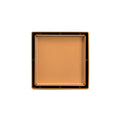 INFINITY DRAIN LTD4-2P PB LTD 4 4" x 4" LTD 4 Tile Insert Complete Kit in Polished Brass with PVC Drain Body, 2" Outlet