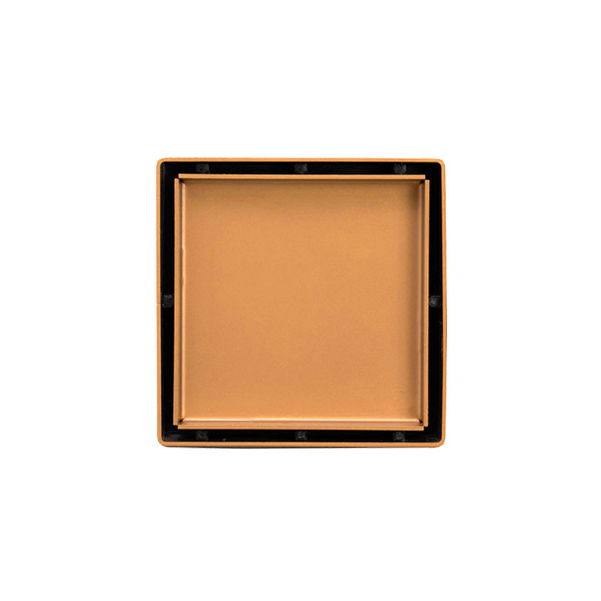 INFINITY DRAIN LTD4-2P PB LTD 4 4" x 4" LTD 4 Tile Insert Complete Kit in Polished Brass with PVC Drain Body, 2" Outlet