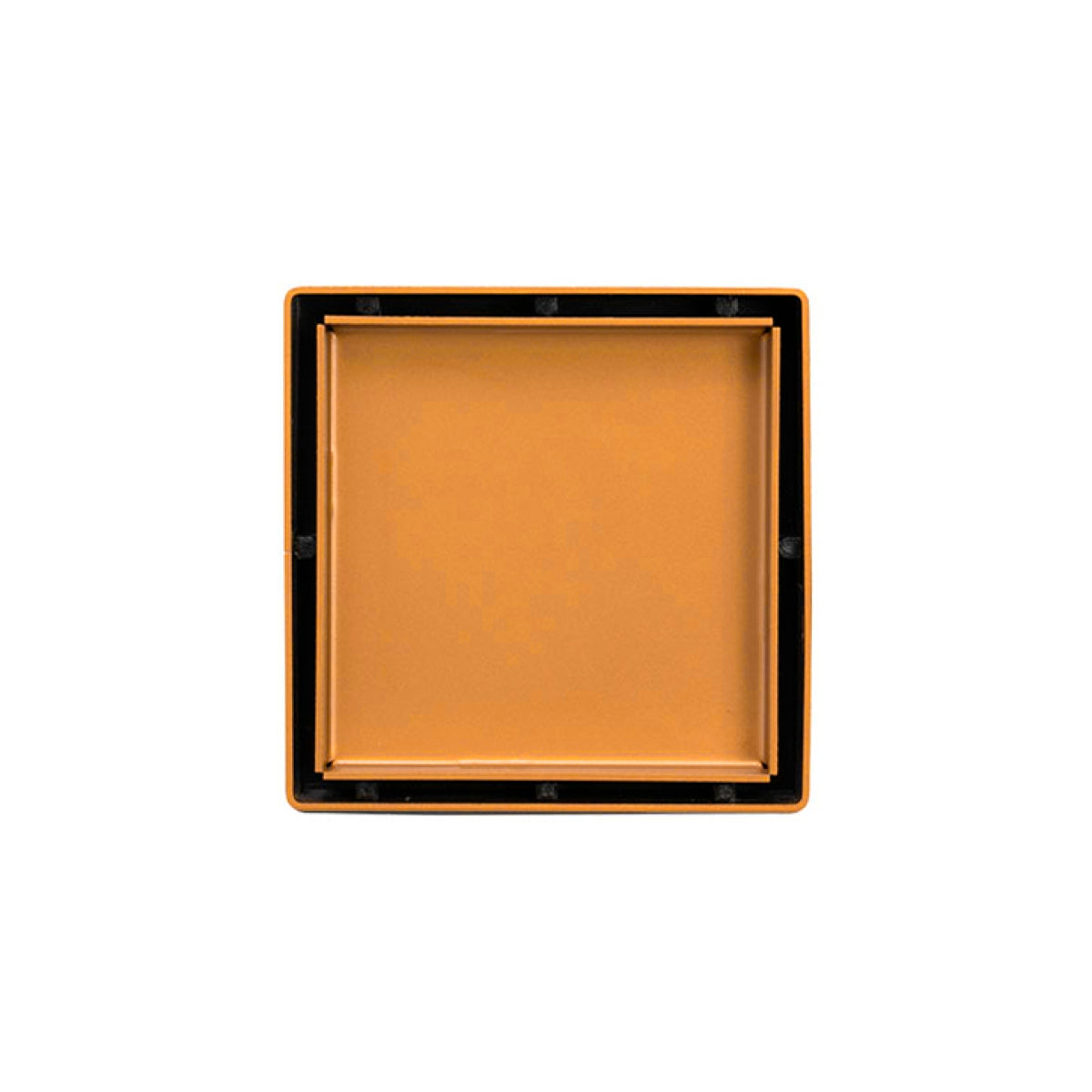 INFINITY DRAIN LTD4 BS PG LTD 4 4" x 4" LTD 4 Tile Insert Complete Kit in Polished Gold with Stainless Steel Bonded Flange, 2" No Hub Outlet