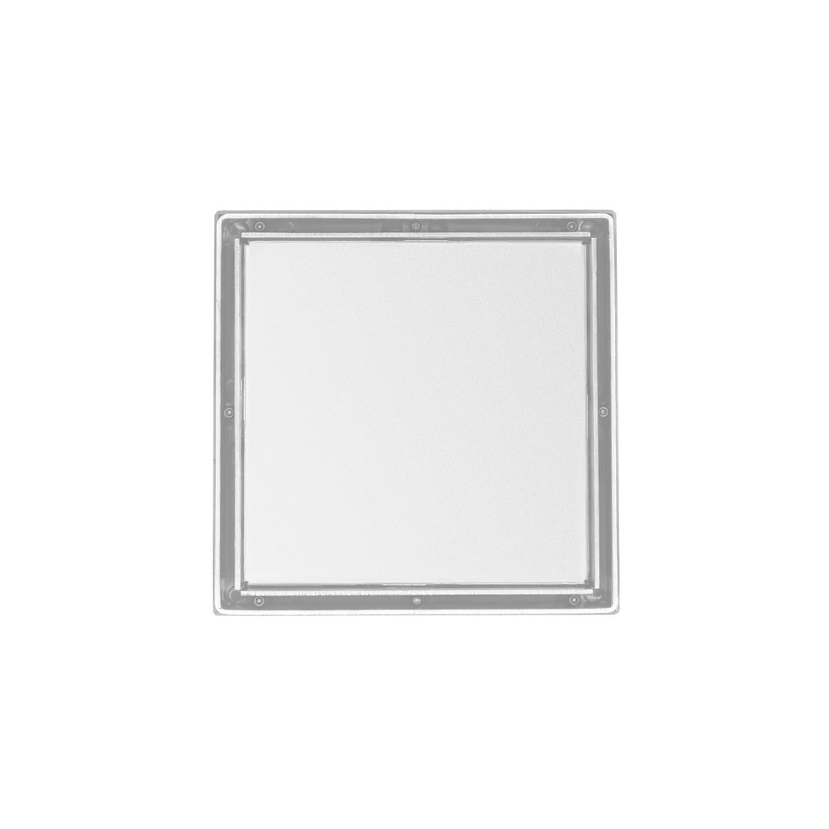 INFINITY DRAIN LTD5-2H MW LTD 5 5" x 5" LTD 5 Tile Insert Complete Kit in Matte White with Cast Iron Drain Body for Hot Mop, 2" No Hub Outlet