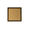 INFINITY DRAIN LTD5-2H PB LTD 5 5" x 5" LTD 5 Tile Insert Complete Kit in Polished Brass with Cast Iron Drain Body for Hot Mop, 2" No Hub Outlet