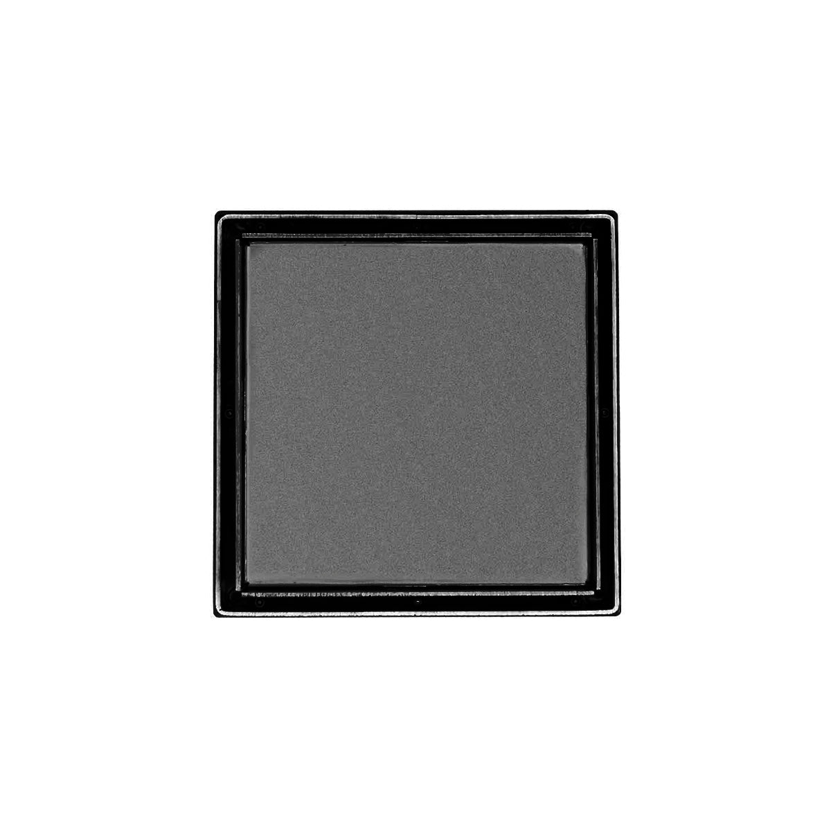 INFINITY DRAIN LTD5-2I GM LTD 5 5" x 5" LTD 5 Tile Insert Complete Kit in Gunmetal with Cast Iron Drain Body, 2" Outlet