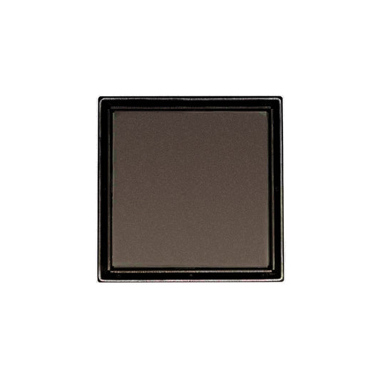 INFINITY DRAIN LTD5-2P ORB LTD 5 5" x 5" LTD 5 Tile Insert Complete Kit in Oil Rubbed Bronze with PVC Drain Body, 2" Outlet