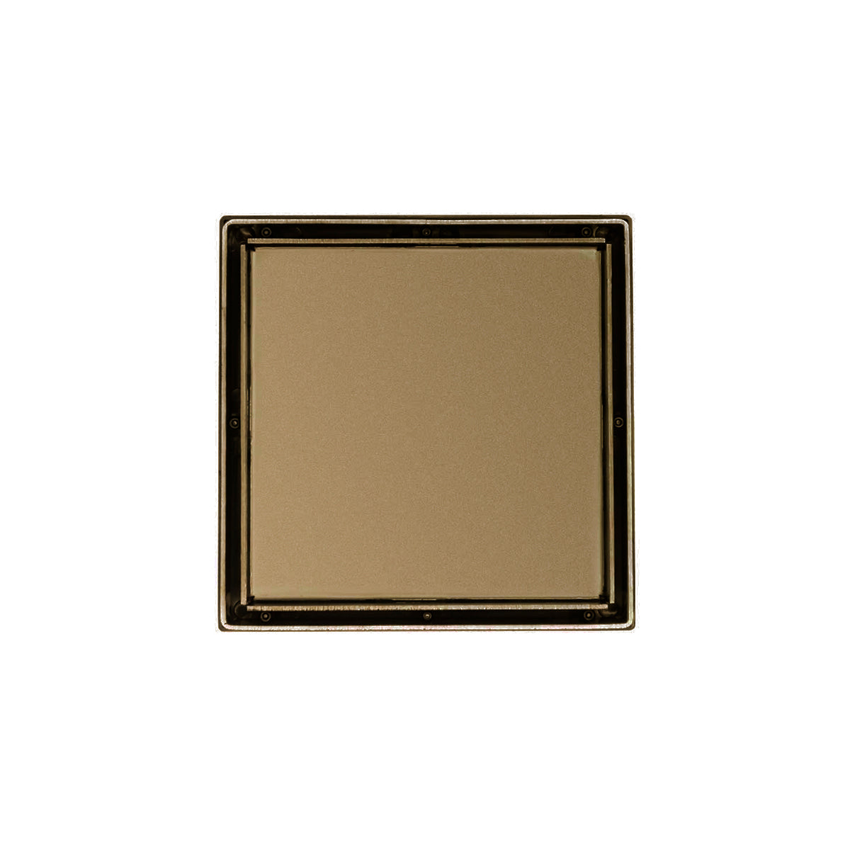 INFINITY DRAIN LTD5-2P SB LTD 5 5" x 5" LTD 5 Tile Insert Complete Kit in Satin Bronze with PVC Drain Body, 2" Outlet