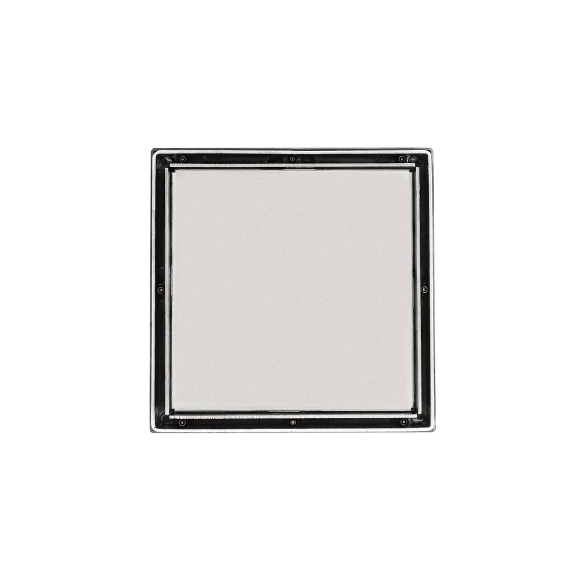 INFINITY DRAIN LTD5-2P SS LTD 5 5" x 5" LTD 5 Tile Insert Complete Kit in Satin Stainless with PVC Drain Body, 2" Outlet