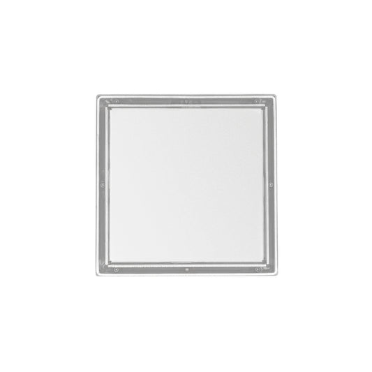 INFINITY DRAIN LTD5 BS MW LTD 5 5" x 5" LTD 5 Tile Insert Complete Kit in Matte White with Stainless Steel Bonded Flange, 2" No Hub Outlet