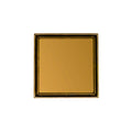 INFINITY DRAIN LTD5 BS PG LTD 5 5" x 5" LTD 5 Tile Insert Complete Kit in Polished Gold with Stainless Steel Bonded Flange, 2" No Hub Outlet