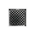 INFINITY DRAIN M 5 PS MD 5 5" x 5" Strainer with Moor Pattern Decorative Plate and 2" Throat in Polished Stainless for MD 5