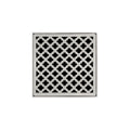 INFINITY DRAIN M 5 SS MD 5 5" x 5" Strainer with Moor Pattern Decorative Plate and 2" Throat in Satin Stainless for MD 5