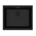 FRANKE MAG11020-MBK Maris Undermount 21.7-in x 17.8-in Granite Single Bowl Kitchen Sink in Matte Black