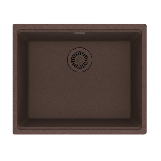 FRANKE MAG11020-MOC Maris Undermount 21.7-in x 17.8-in Granite Single Bowl Kitchen Sink in Mocha