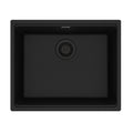 FRANKE MAG11020-ONY Maris Undermount 21.7-in x 17.8-in Granite Single Bowl Kitchen Sink in Onyx