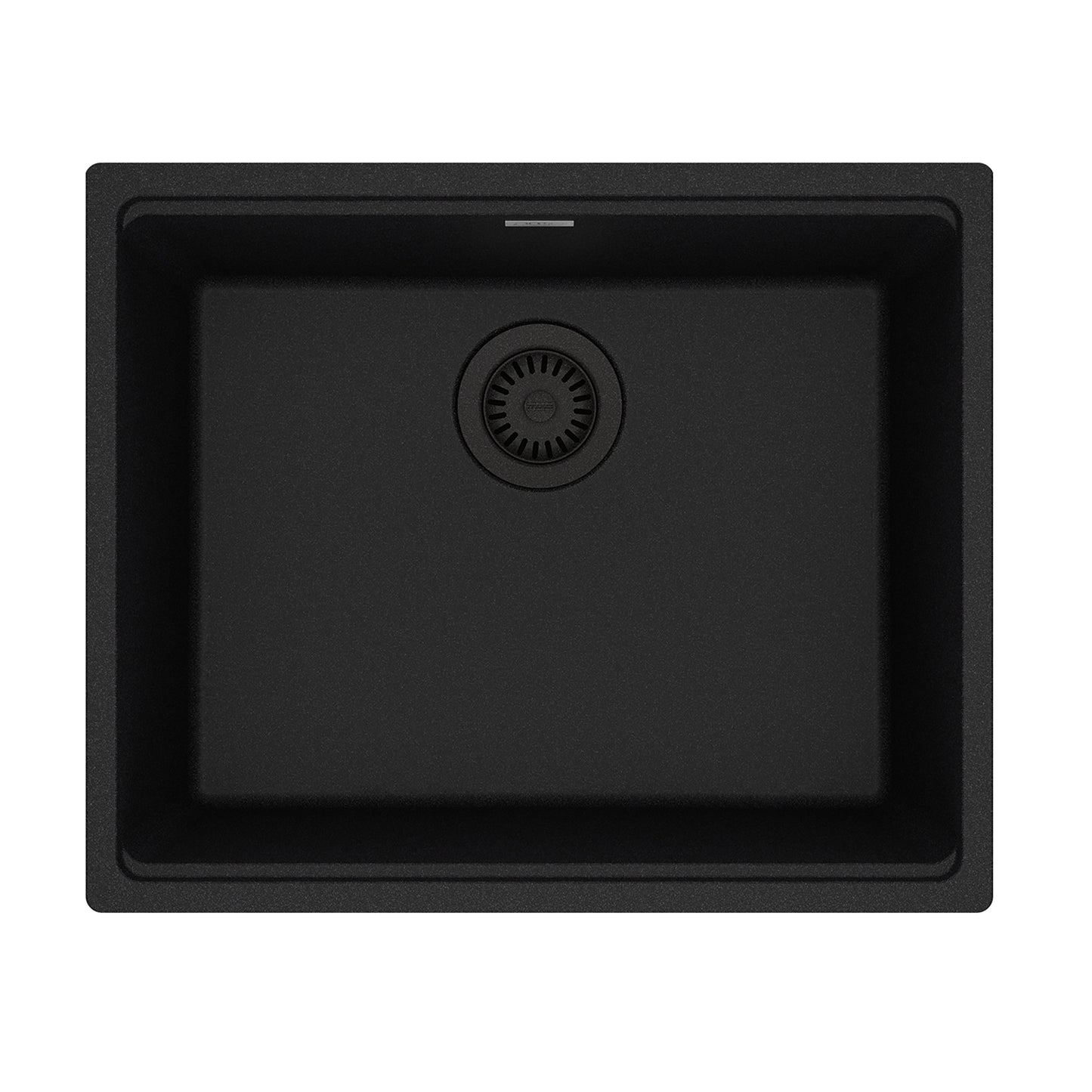 FRANKE MAG11020-ONY Maris Undermount 21.7-in x 17.8-in Granite Single Bowl Kitchen Sink in Onyx