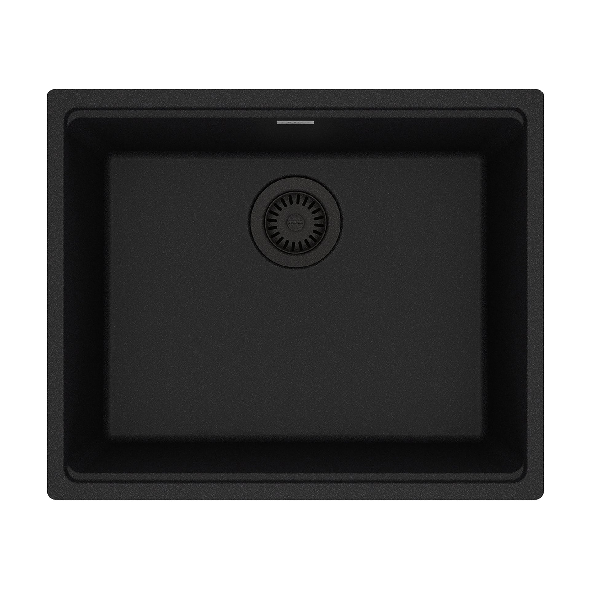 FRANKE MAG11020-ONY Maris Undermount 21.7-in x 17.8-in Granite Single Bowl Kitchen Sink in Onyx