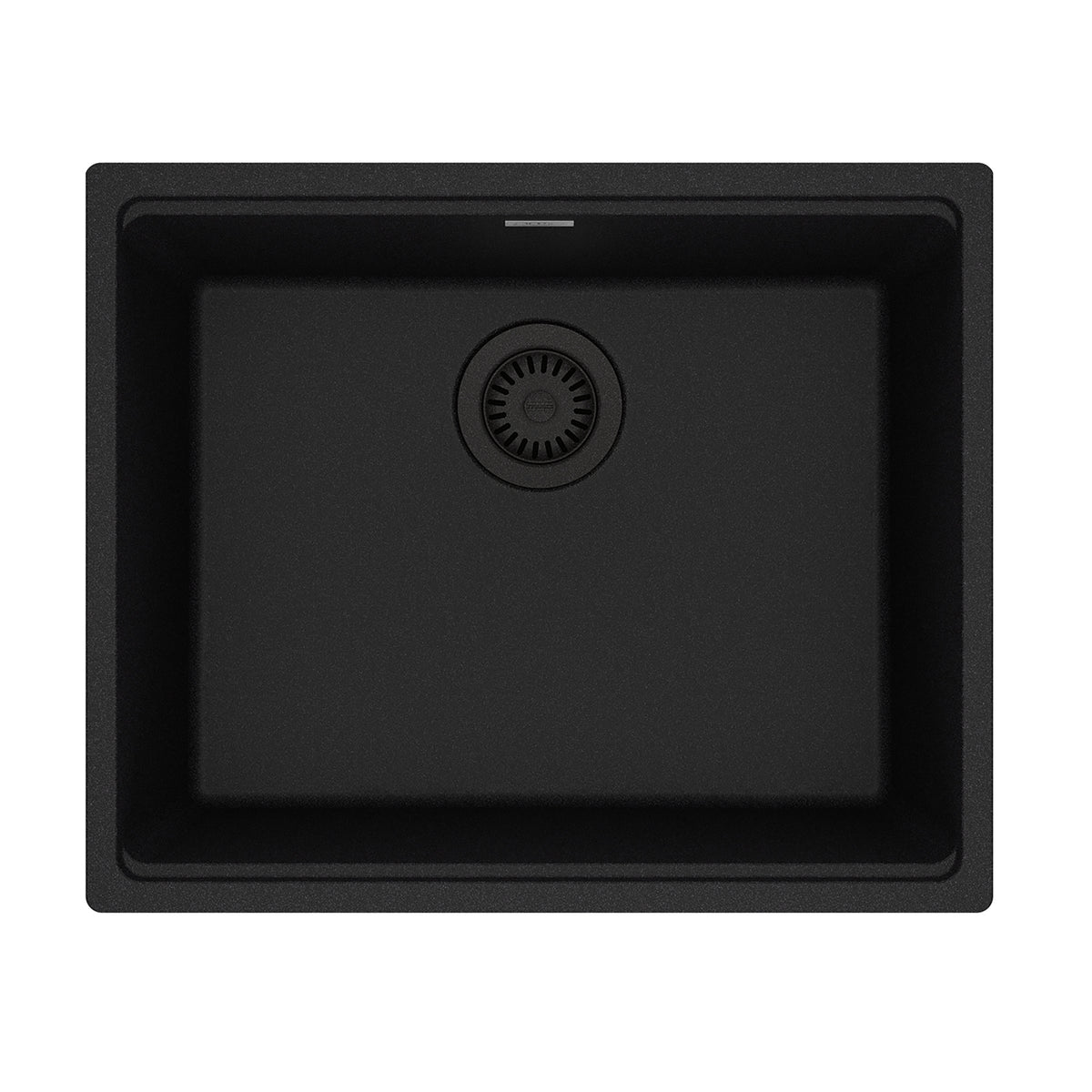 FRANKE MAG11020-ONY Maris Undermount 21.7-in x 17.8-in Granite Single Bowl Kitchen Sink in Onyx