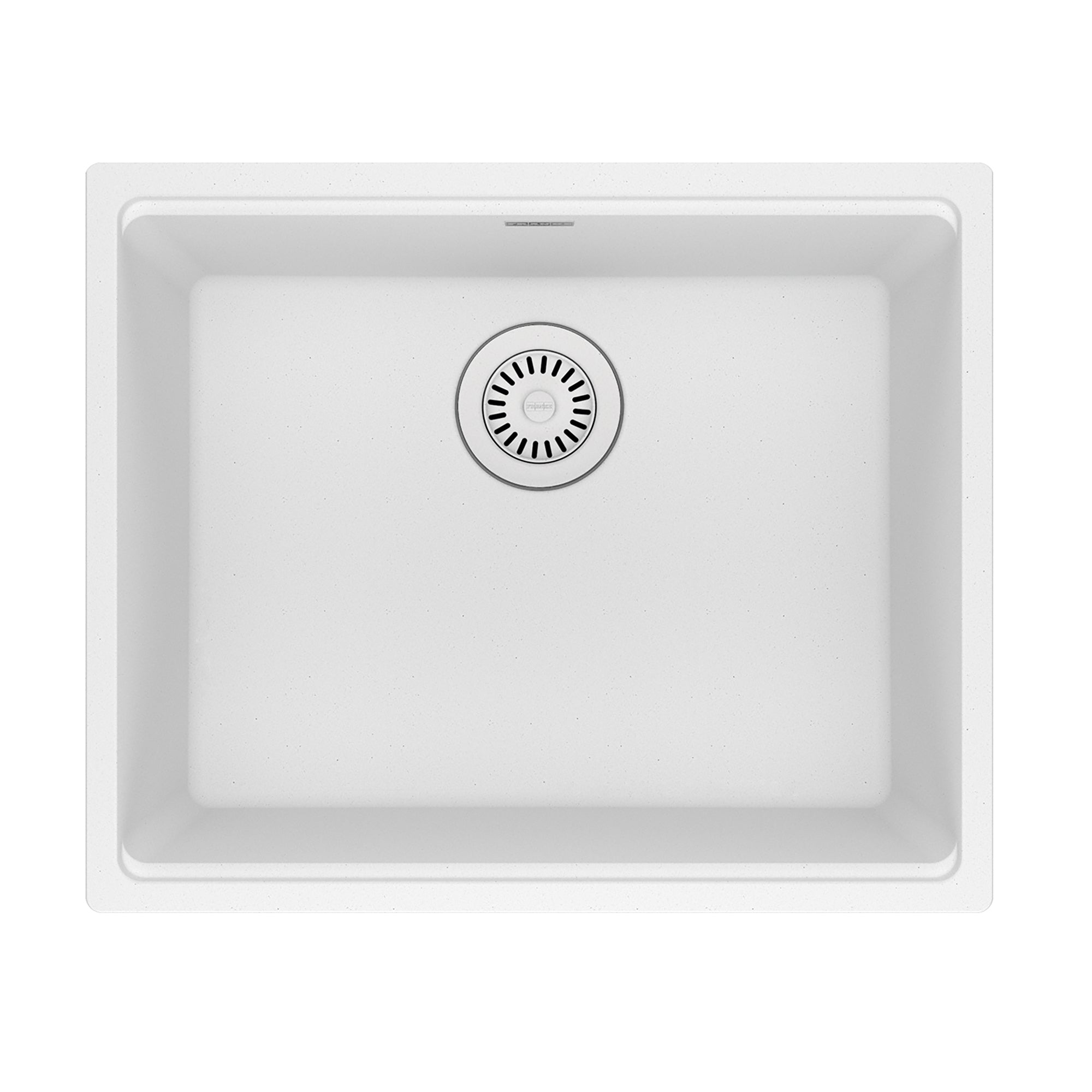 FRANKE MAG11020-PWT Maris Undermount 21.7-in x 17.8-in Granite Single Bowl Kitchen Sink in Polar White