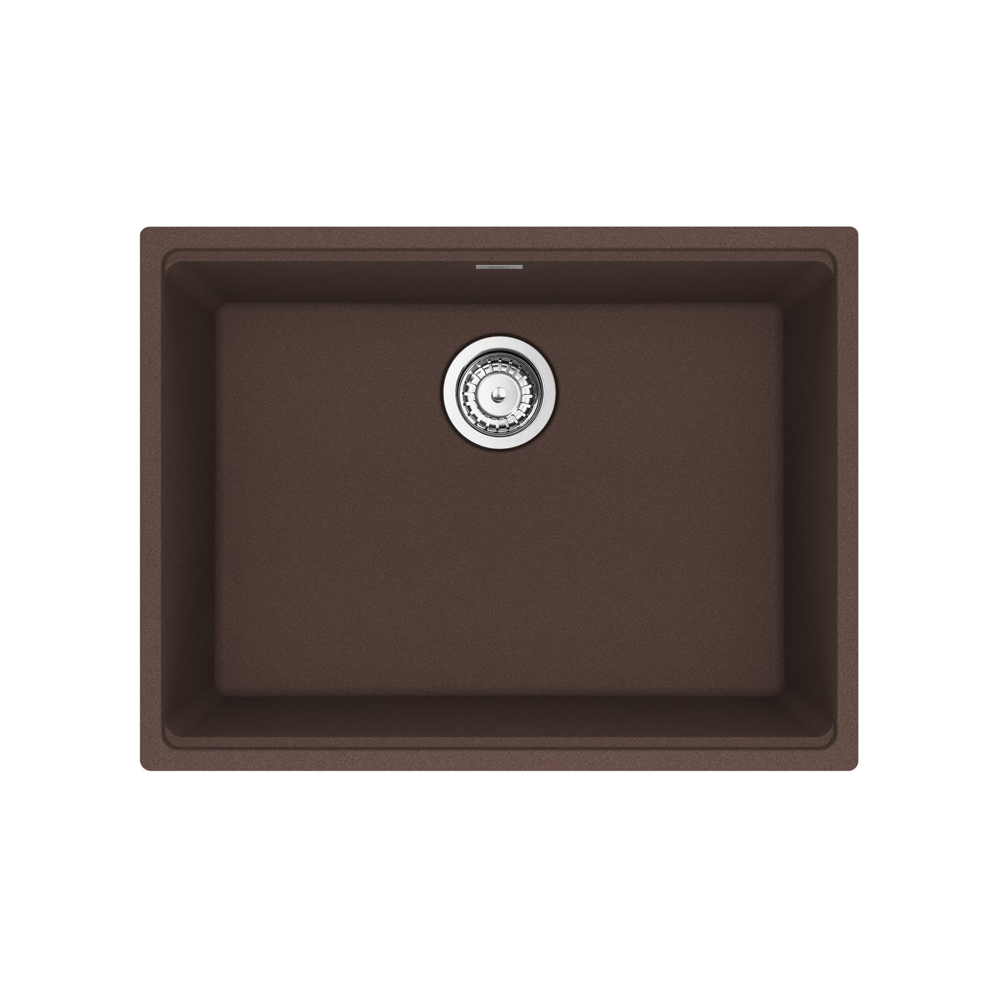 FRANKE MAG11023-MOC-S Maris Undermount 25-in x 18.94-in Granite Single Bowl Kitchen Sink in Mocha In Mocha